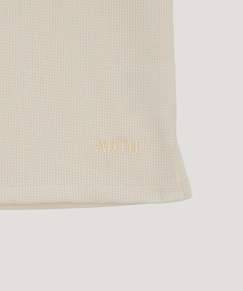 AUTH.(オース)の「ワッフルスリーブレストップ(クリーム)(Tシャツ/カットソー・レディース・その他・FREE)」の2枚目の写真