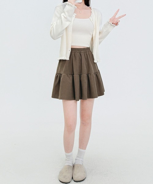 Miniministore(ミニミニストア)の「コーデュロイミニスカート 韓国風スカート(スカート・レディース・ブラック/ブラウン/アイボリー・XL/M/L)」の15枚目の写真