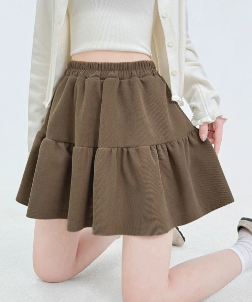 Miniministore(ミニミニストア)の「コーデュロイミニスカート 韓国風スカート(スカート・レディース・ブラック/ブラウン/アイボリー・XL/M/L)」の17枚目の写真