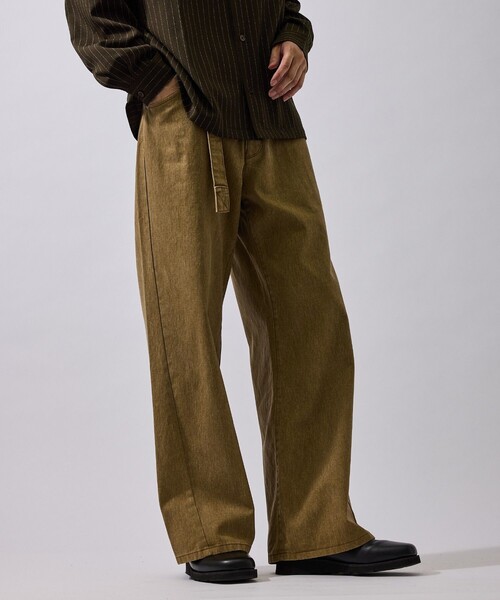 le cercle ADAM ET ROPE'(ルセルクルアダムエロペ)の「ベルト付きデニムワイドパンツ(その他パンツ・メンズ・ブラック/ダークブラウン/ベージュ・LL/M/L)」の6枚目の写真