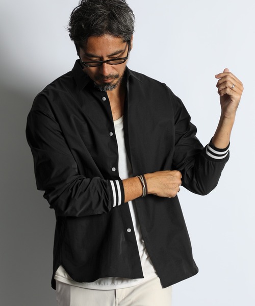 WATER REPELLENT SHORT COLLAR RIBBED SHIRT：撥水加工 ショートカラー