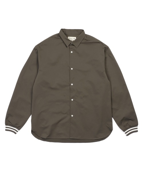 The DUFFER of ST.GEORGE(ザダファーオブセントジョージ)の「WATER REPELLENT SHORT COLLAR RIBBED SHIRT:撥水加工 ショートカラー リブ袖 長袖シャツ(シャツ/ブラウス・メンズ・ベージュ/カーキ/ブラック・MEDIUM/SMALL/LARGE/X-LARGE)」の14枚目の写真