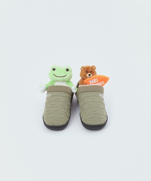 MEI(メイ)の「【 MEI × pickles the frog / メイ × かえるのピクルス 】LADIES MOC SHOES / レディースモックシューズ(スリッポン・レディース・グリーン・L/M/S)」の1枚目の写真