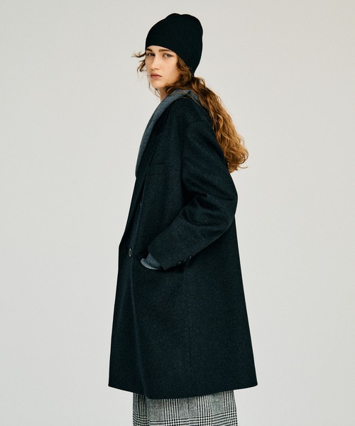 PRANK PROJECT（プランクプロジェクト）の「【2026Winter Pre-Order】カシミヤブレンドダブルブレストコート / Cashmere Blend Double-Breasted Coat（ピーコート・レディース・チャコールグレー・FREE）」の7枚目の写真