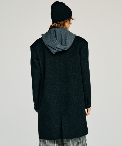 PRANK PROJECT（プランクプロジェクト）の「【2026Winter Pre-Order】カシミヤブレンドダブルブレストコート / Cashmere Blend Double-Breasted Coat（ピーコート・レディース・チャコールグレー・FREE）」の8枚目の写真