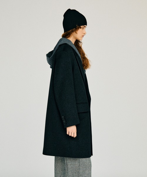 PRANK PROJECT（プランクプロジェクト）の「【2026Winter Pre-Order】カシミヤブレンドダブルブレストコート / Cashmere Blend Double-Breasted Coat（ピーコート・レディース・チャコールグレー・FREE）」の9枚目の写真