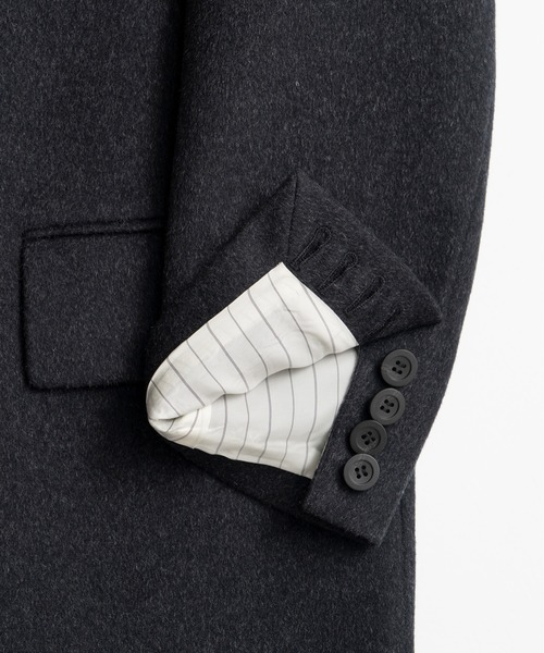 PRANK PROJECT（プランクプロジェクト）の「【2026Winter Pre-Order】カシミヤブレンドダブルブレストコート / Cashmere Blend Double-Breasted Coat（ピーコート・レディース・チャコールグレー・FREE）」の3枚目の写真