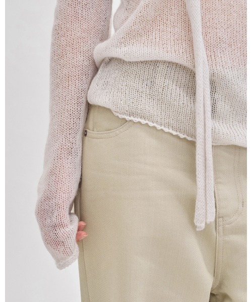 TODAYFUL（トゥデイフル）の「Mohair Tie Knit（ニット/セーター・レディース・ライトグレー/アイボリー・FREE）」の7枚目の写真