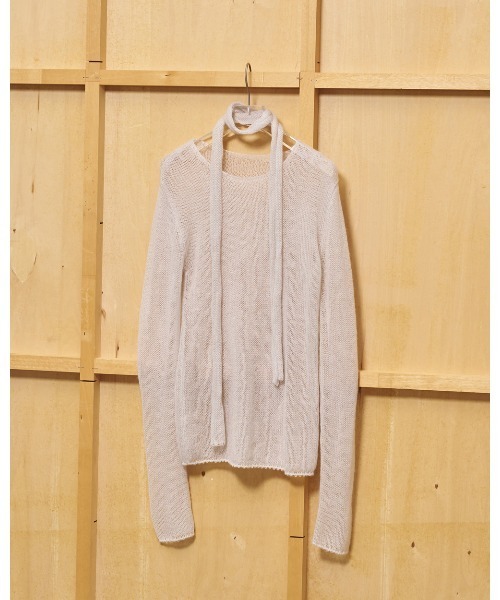 TODAYFUL（トゥデイフル）の「Mohair Tie Knit（ニット/セーター・レディース・ライトグレー/アイボリー・FREE）」の3枚目の写真
