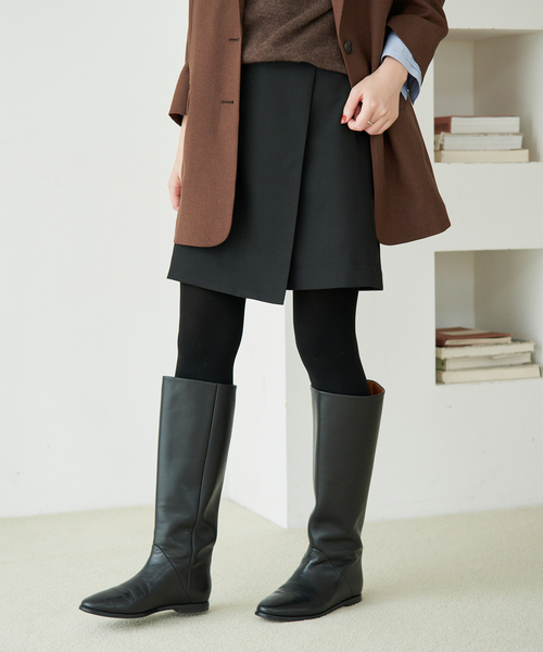 SLOBE IENA(スローブイエナ)の「《追加》ラップショートパンツ(その他パンツ・レディース・ブラック・36/38)」の1枚目の写真