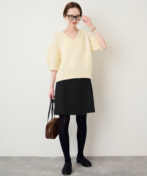 SLOBE IENA(スローブイエナ)の「《追加》ラップショートパンツ(その他パンツ・レディース・ブラック・36/38)」の7枚目の写真