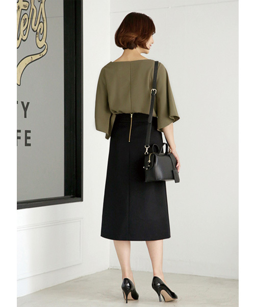 STYLE DELI（スタイルデリ）の「変形ワイドスリーブブラウス（シャツ/ブラウス・レディース・ベージュ/カーキ/オフホワイト/ブルー・MEDIUM）」の22枚目の写真