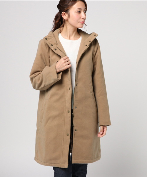 PUNYUS（プニュズ）の「フーデッドコート（ピーコート・レディース・ネイビー/ベージュ/ブラック・1/3/4/2）」の3枚目の写真