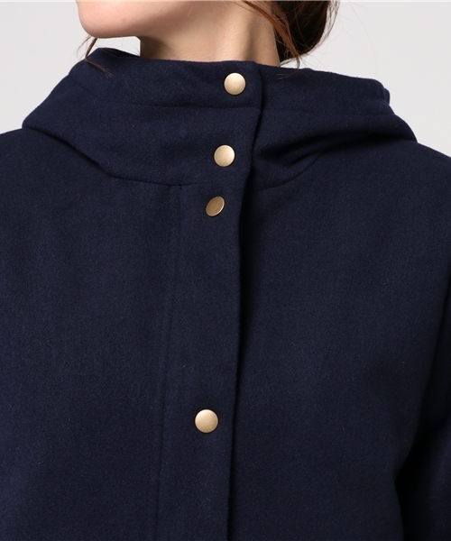 PUNYUS（プニュズ）の「フーデッドコート（ピーコート・レディース・ネイビー/ベージュ/ブラック・1/3/4/2）」の7枚目の写真