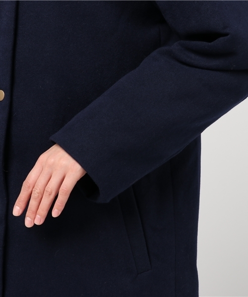 PUNYUS（プニュズ）の「フーデッドコート（ピーコート・レディース・ネイビー/ベージュ/ブラック・1/3/4/2）」の8枚目の写真