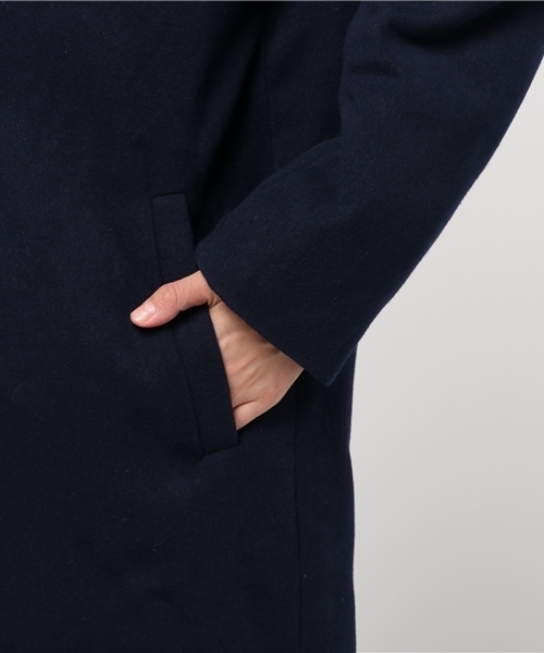 PUNYUS（プニュズ）の「フーデッドコート（ピーコート・レディース・ネイビー/ベージュ/ブラック・1/3/4/2）」の9枚目の写真