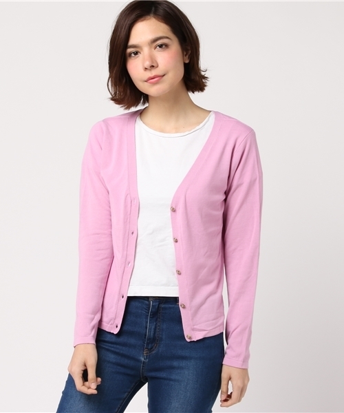 MERCURYDUO（マーキュリーデュオ）の「ＵＶカットレーヨンニットカーディガン（カーディガン/ボレロ・レディース・ブラック/ライトブルー/ラベンダー/オフホワイト・FREE）」の4枚目の写真