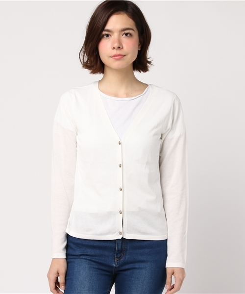 MERCURYDUO（マーキュリーデュオ）の「ＵＶカットレーヨンニットカーディガン（カーディガン/ボレロ・レディース・ブラック/ライトブルー/ラベンダー/オフホワイト・FREE）」の5枚目の写真