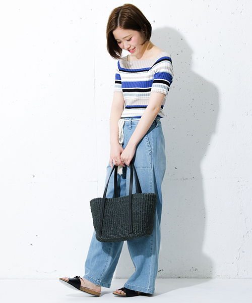 UR SELECT（ユーアールセレクト）の「トレノワールBAG（トートバッグ・レディース・ネイビー/ホワイト・FREE）」の13枚目の写真