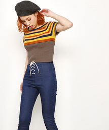 SLY | MULTI BORDER HG TOPS(ニット/セーター)