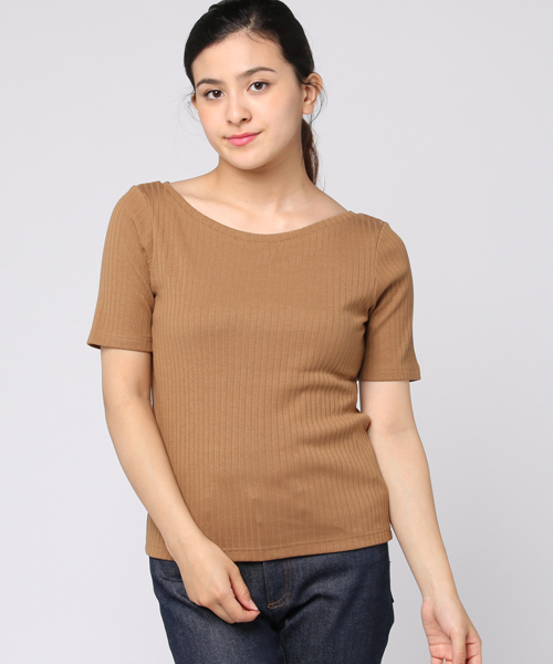 22 OCTOBRE（ヴァンドゥ－オクトーブル）の「[ウォッシャブル]リブカットソー【15000UNDER】（Tシャツ/カットソー・レディース・ナチュラル/ブラック/ホワイト・2/4）」の10枚目の写真