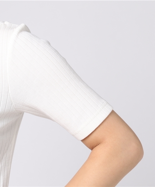 22 OCTOBRE（ヴァンドゥ－オクトーブル）の「[ウォッシャブル]リブカットソー【15000UNDER】（Tシャツ/カットソー・レディース・ナチュラル/ブラック/ホワイト・2/4）」の8枚目の写真