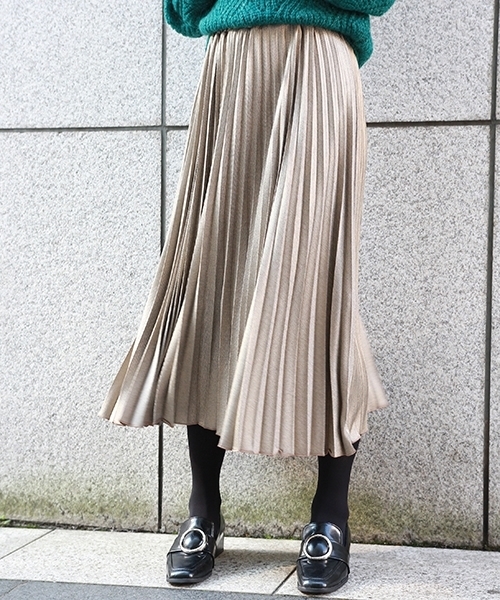 laboratory work（ラボラトリーワーク）の「【再入荷！】メタルプリーツスカート（スカート・レディース・シルバー/ゴールド・MEDIUM）」の2枚目の写真