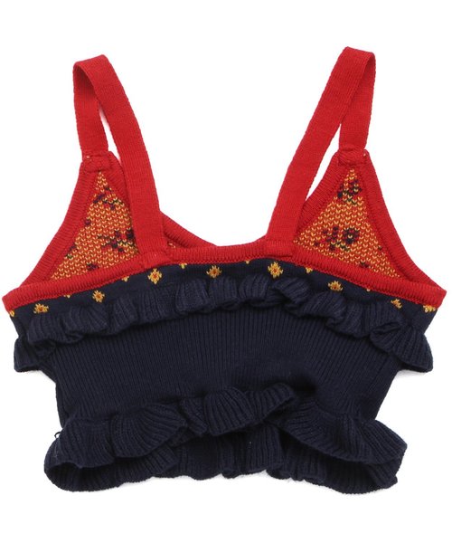 apres les cours(アプレレクール)の「ニットビスチェ付きTシャツ(Tシャツ/カットソー・キッズ・オフホワイト/グレー・110/130/100/120/90/140/80)」の11枚目の写真