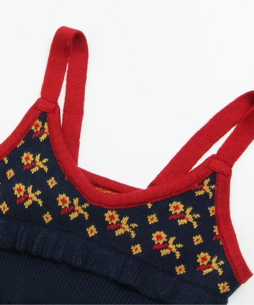 apres les cours(アプレレクール)の「ニットビスチェ付きTシャツ(Tシャツ/カットソー・キッズ・オフホワイト/グレー・110/130/100/120/90/140/80)」の4枚目の写真