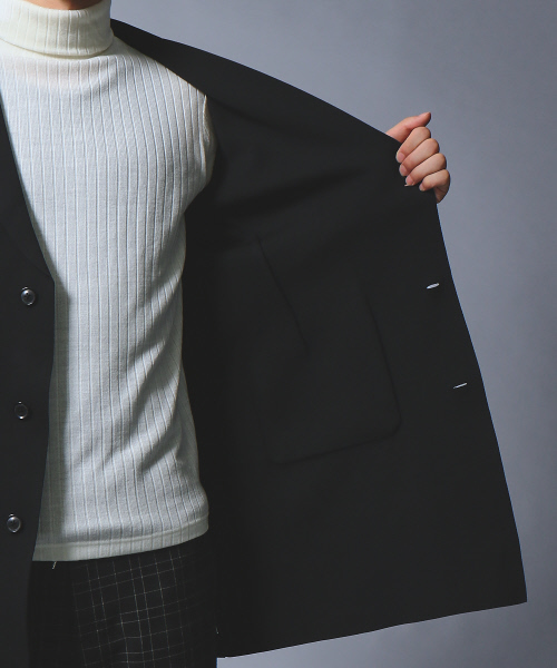 5351 POUR LES HOMMES（ゴーサンゴーイチプールオム）の「ニットチェスターフィールド（チェスターコート・メンズ・ブラック/カーキ・44/46/48/50）」の11枚目の写真