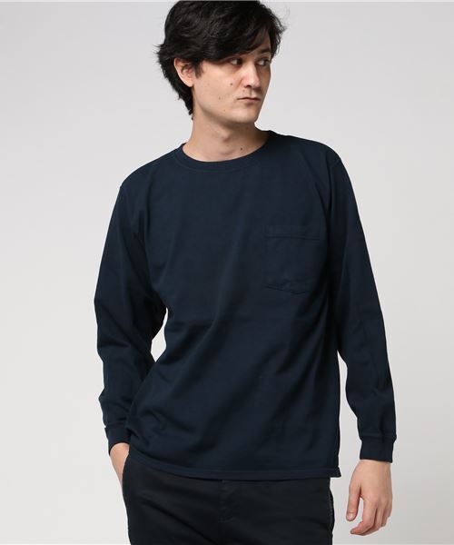 Goodwear(Since1983)（グッドウェア）の「GOODWEAR / グッドウェア　ロングスリーブポケットTEE / ロンT（Tシャツ/カットソー・メンズ・ホワイト/ブラック/グレー/オリーブ/ネイビー/ナチュラル/グレー系その他2/ブラック系その他2/ブラウン/パープル/ライトグレー/ライトブラウン/ベージュ/グリーン/グリーン系その他/イエロー/チャコールグレー/ダークブラウン・L/M/XL/LL）」の16枚目の写真