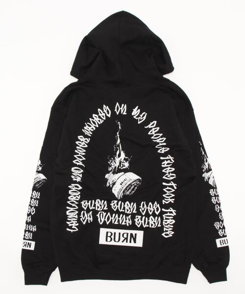★OY★BURNING LOGO HOODIE - MELANGE★正規品/韓国直送料込 eyedy / アイディー 】BURN BURN BURN ZIP PK(パーカー)|Port