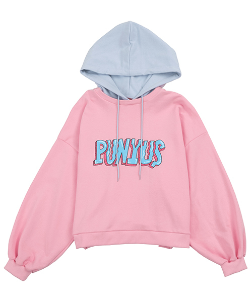 PUNYUS（プニュズ）の「バイカラーロゴパーカー（スウェット
