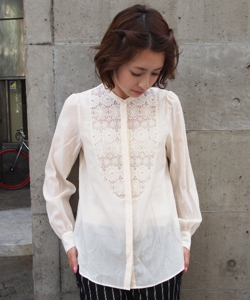 【新品タグ付】BEAUTY&YOUTH UNITED ARROWS レースシャツ BEAUTY&YOUTH UNITED ARROWS（ビューティーアンドユースユナイテッド
