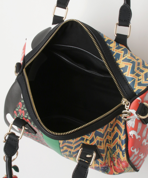 デシグアル Desigual ハンドバッグ ミニボストンバッグ Desigual ハンドバッグ ラフィアクロス ミニボストンバッグ