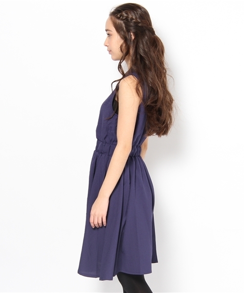 Kastane（カスタネ）の「衿付バックシャンOP（ワンピース・レディース・グリーン/ピンク/ダークブルー/ブラック・FREE）」の12枚目の写真