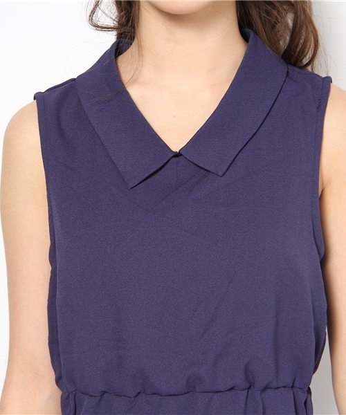 Kastane（カスタネ）の「衿付バックシャンOP（ワンピース・レディース・グリーン/ピンク/ダークブルー/ブラック・FREE）」の8枚目の写真