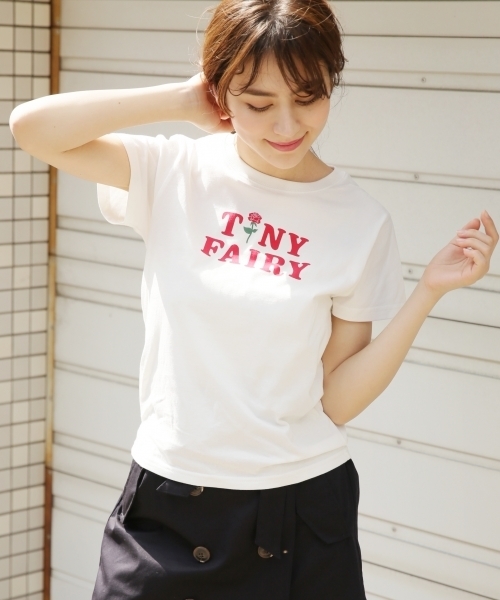 Heather(ヘザー)の「アソートロゴT 793989(Tシャツ/カットソー・レディース・ホワイト/ブラック/ピンク・FREE)」の2枚目の写真