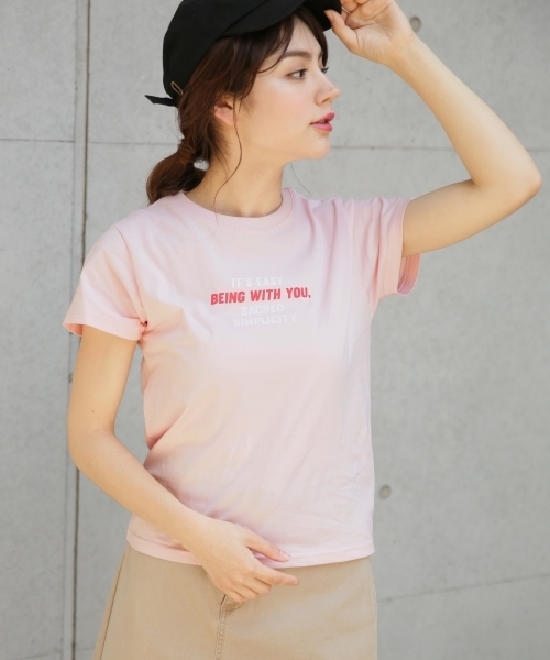 Heather(ヘザー)の「アソートロゴT 793989(Tシャツ/カットソー・レディース・ホワイト/ブラック/ピンク・FREE)」の3枚目の写真