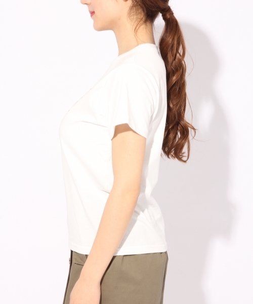 Heather(ヘザー)の「アソートロゴT 793989(Tシャツ/カットソー・レディース・ホワイト/ブラック/ピンク・FREE)」の6枚目の写真