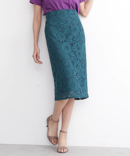 FREE'S MART（フリーズマート）の「【ヒルナンデス! 放送商品】レースペンシルスカート（スカート・レディース・ブラウン/ネイビー/グリーン・MEDIUM/SMALL）」の6枚目の写真