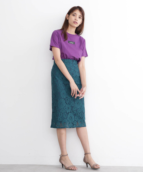 FREE'S MART（フリーズマート）の「【ヒルナンデス! 放送商品】レースペンシルスカート（スカート・レディース・ブラウン/ネイビー/グリーン・MEDIUM/SMALL）」の7枚目の写真