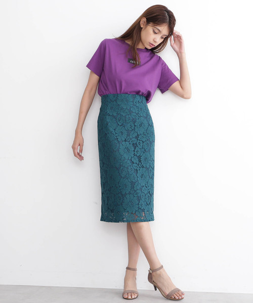 FREE'S MART（フリーズマート）の「【ヒルナンデス! 放送商品】レースペンシルスカート（スカート・レディース・ブラウン/ネイビー/グリーン・MEDIUM/SMALL）」の8枚目の写真