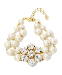 BEAMS BOY | BEAMS BOY / ビジュー コットンパールブレス(ブレスレット)