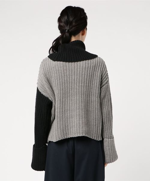 EGOIST/エゴイスト★ネット編みニットTOP(長袖)★新品 定価6.825 EGOIST（エゴイスト）の「肩開きミックスループニットTOP