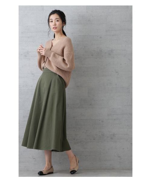 NATURAL BEAUTY BASIC（ナチュラルビューティーベーシック）の「【CanCamコラボ】片畦ショートカーデ（カーディガン/ボレロ・レディース・ベージュ/オフホワイト/ピンク・MEDIUM）」の6枚目の写真