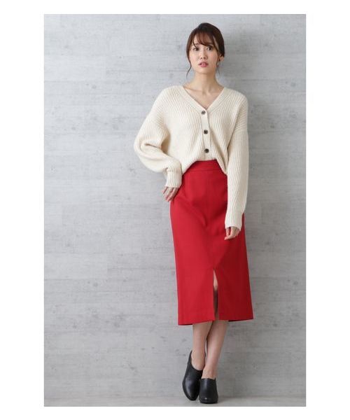 NATURAL BEAUTY BASIC（ナチュラルビューティーベーシック）の「【CanCamコラボ】片畦ショートカーデ（カーディガン/ボレロ・レディース・ベージュ/オフホワイト/ピンク・MEDIUM）」の11枚目の写真