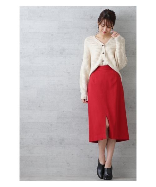 NATURAL BEAUTY BASIC（ナチュラルビューティーベーシック）の「【CanCamコラボ】片畦ショートカーデ（カーディガン/ボレロ・レディース・ベージュ/オフホワイト/ピンク・MEDIUM）」の12枚目の写真