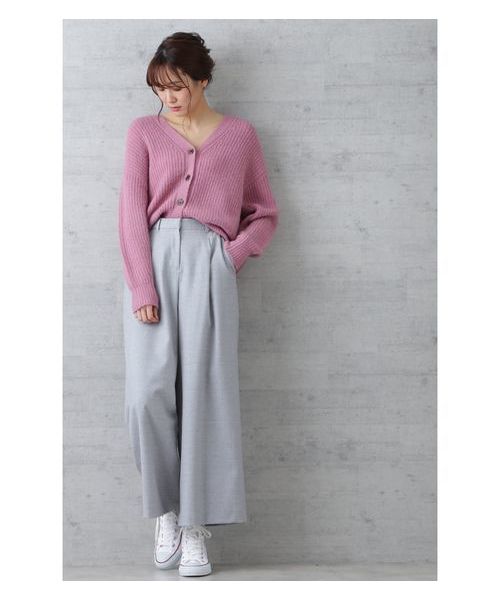 NATURAL BEAUTY BASIC（ナチュラルビューティーベーシック）の「【CanCamコラボ】片畦ショートカーデ（カーディガン/ボレロ・レディース・ベージュ/オフホワイト/ピンク・MEDIUM）」の17枚目の写真