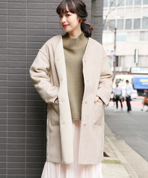 LOWRYS FARM | リバーシブルムートンボアコート　807922(その他アウター)